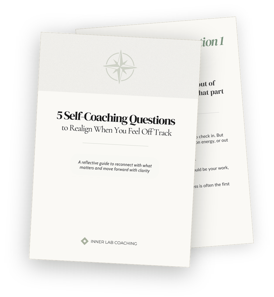 The Realign Guide, a printed reflective self-coaching guide by Inner Lab Coaching